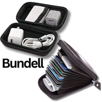Accordion Card Wallet + Electronics Organizer Case