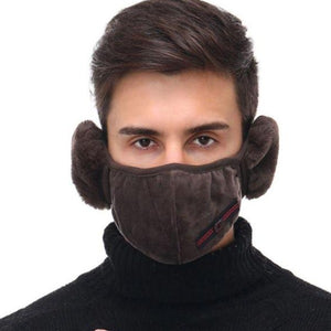 trendy winter mask brown