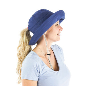 Summer Bucket Ponytail Hat , UPF 50+ UV