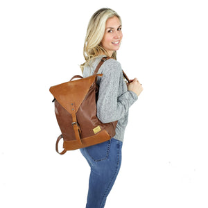 Tucson vegan leather backpack laptop