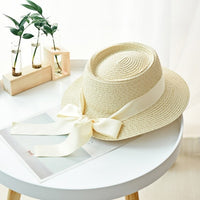 Summer Sun Straw Hat with Ribbon