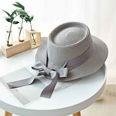 Summer Sun Straw Hat with Ribbon