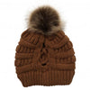 Pompom Ponytail Beanie