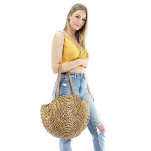 round straw bag
