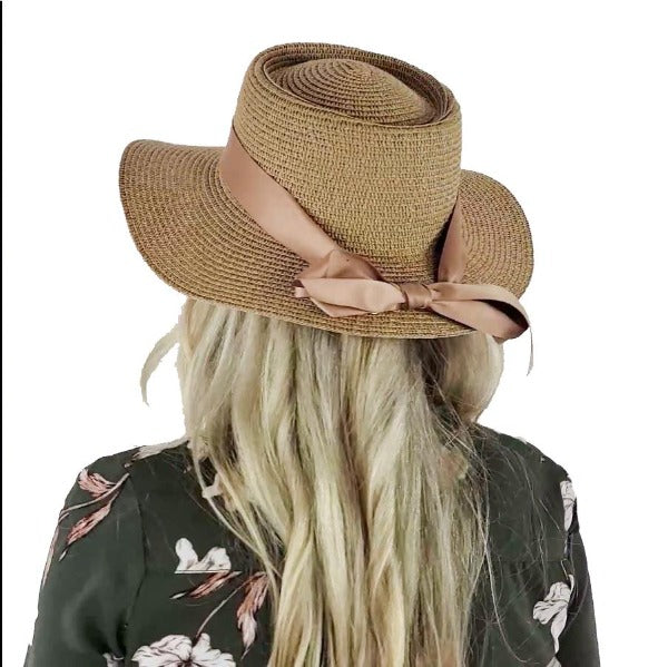 Summer Sun Straw Hat with Ribbon