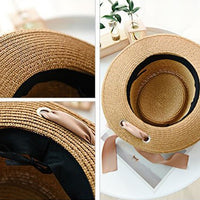 Summer Sun Straw Hat with Ribbon