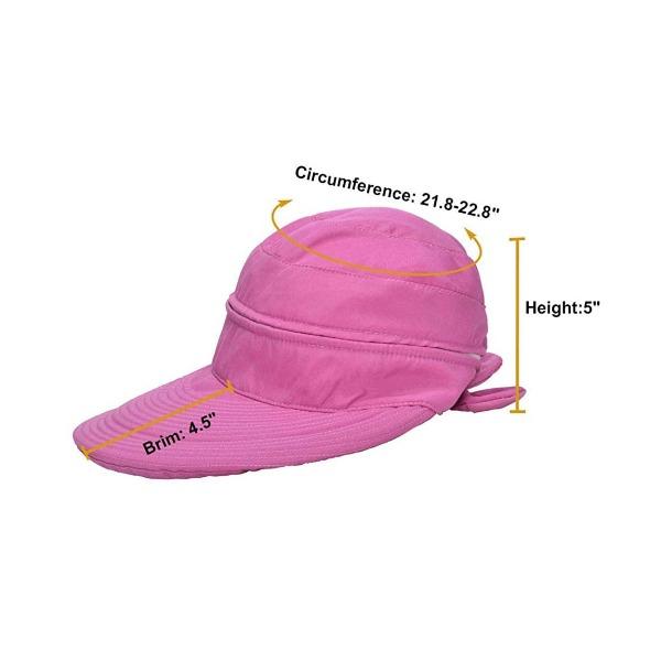 Wide Brim Convertible Summer Visor Hat